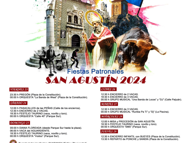 FIESTAS PATRONALES DE SAN AGUSTÍN 2024